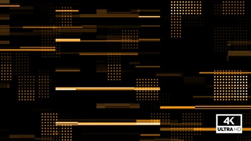 Abstract Gold Digital Data Stream Motion Background
