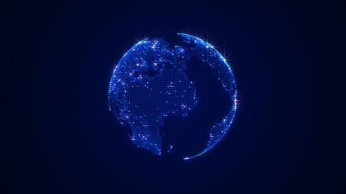 Weltkarte Globe 3 D Hologramm V2