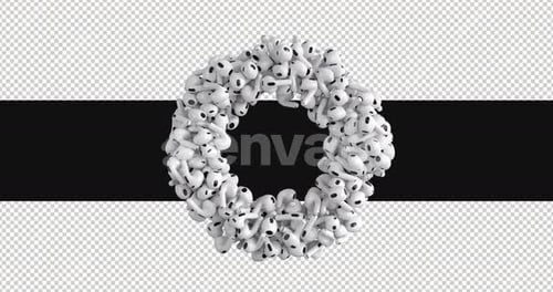 Rotating White Wireless Earbuds Circular Technology Animation