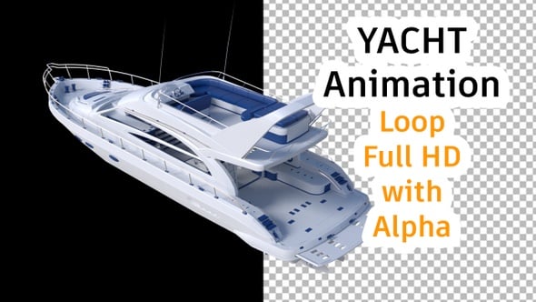 Rotating 3D Yacht Animation on Black Background, Backgrounds Motion ...