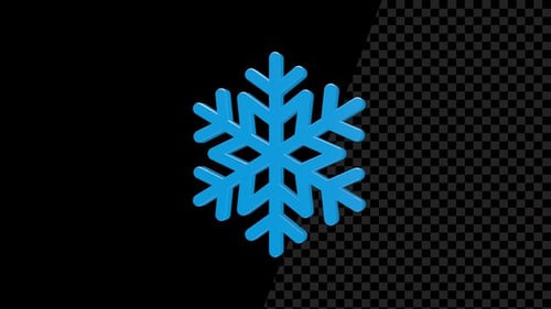 Snowflake Seamless Rotated Alpha V19