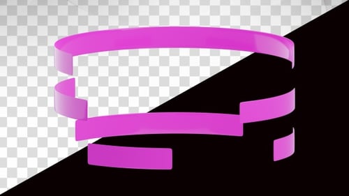 Abstract Pink Spiraling Ribbon Animation Reveal