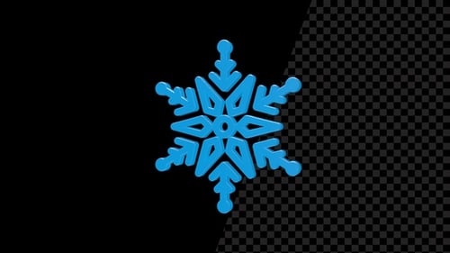 Snowflake Seamless Rotated Alpha V11