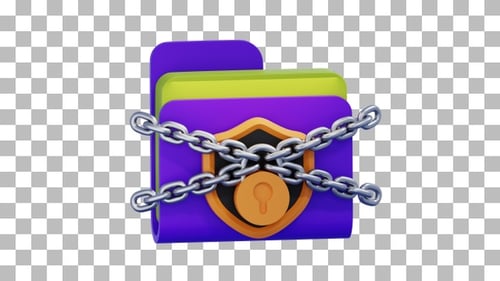 3D Animation of Data Encryption | Alpha Channel