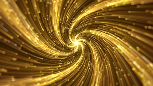 Golden Particle Streaks Tunnelwarp