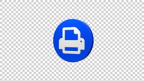 Printing Tool Icon Rotating