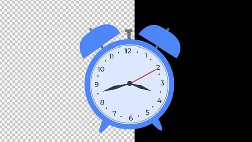 Clock Rotation Animation Alpha Channel 1080p