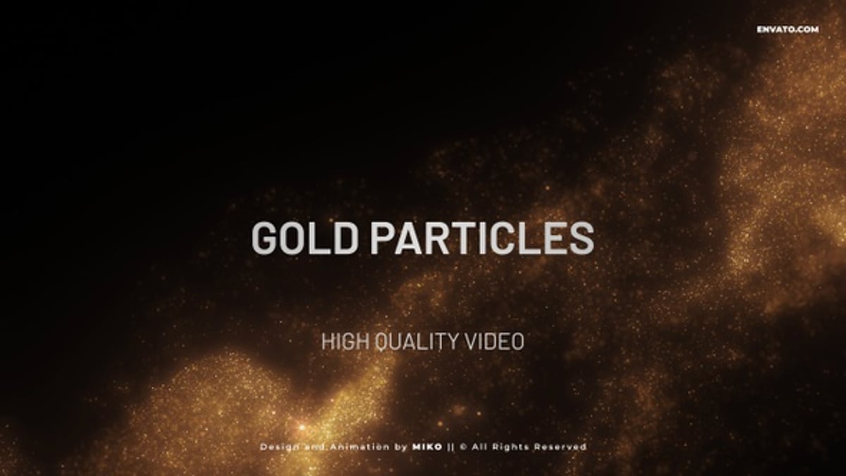 Shimmering Golden Particles Abstract Flow Background, Backgrounds ...