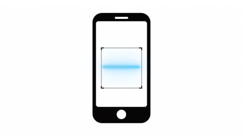 Scannen von QR-Codes mit dem Smartphone Blue Alpha