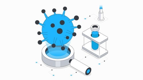 Nanoparticles Isometric Animation Alpha Channel