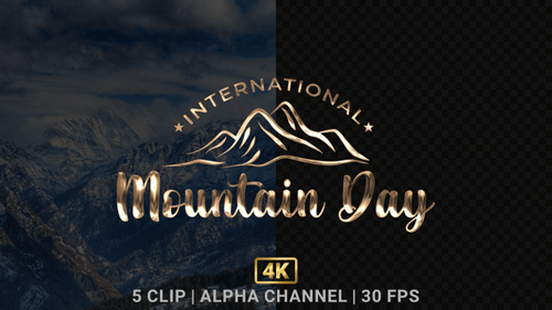 International Mountain Day Text Animation