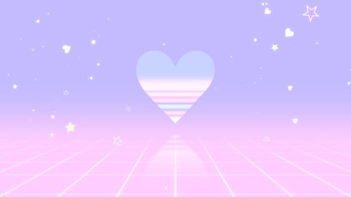 Retro Synthwave Heart