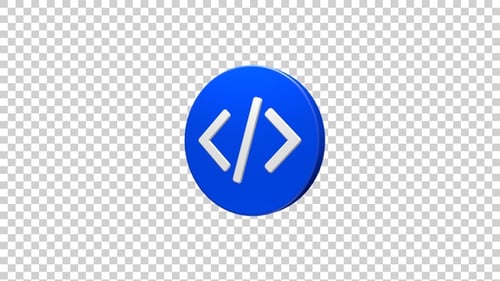 Codesymbol rotiert blau