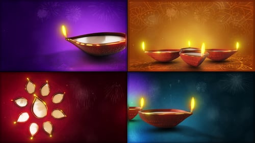 Pack de arrière-plans Diwali