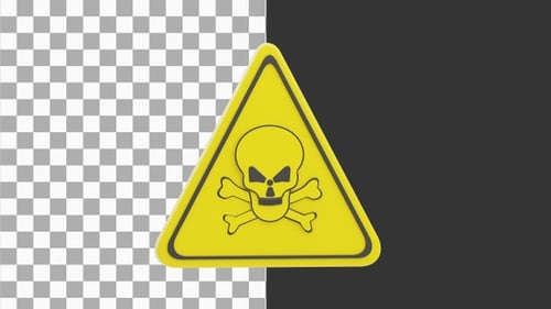 3D Animation of Danger and Warning Signs | Alpha Channel
