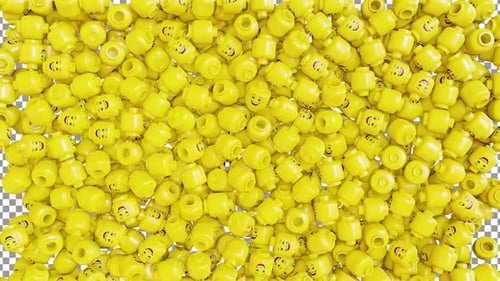 Colorful Building Blocks and Mini-Figures Transition