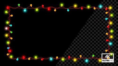 Christmas Lights Frame Alpha Loop