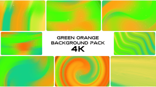 Green Orange Background Animation Pack