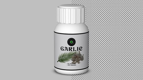 3D Rotating Product Bottle with Customizable Label