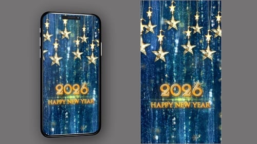 Wünsche für 2026 Frohes Neues Jahr mit Countdown V2