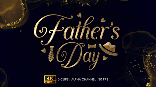 Elegant Father's Day Title Reveal Animation in Multiple Colors