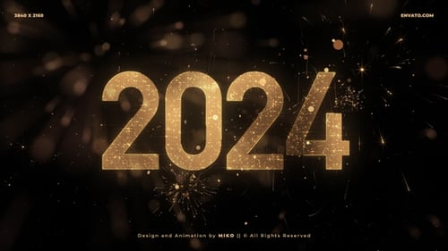 Neujahrs-Countdown 2024 4K