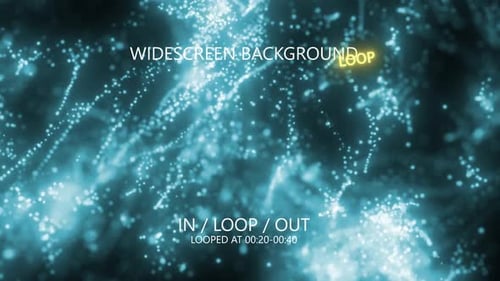 Light Blue Particles Waves - Widescreen Background