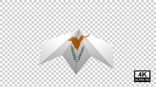 Flagge des Papierflugzeugs von Zypern