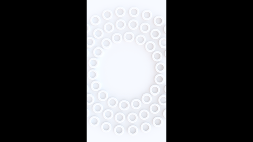 Vertical video white rotating circles frame loop animation