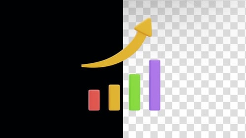 Corporate Growth 3D Bar Chart Animation