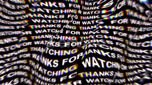 Animación de texto de fondo Gracias por ver