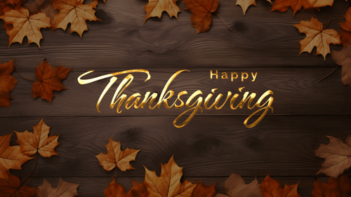 Sparkling Calligraphic Happy Thanksgiving Title Reveals Pack