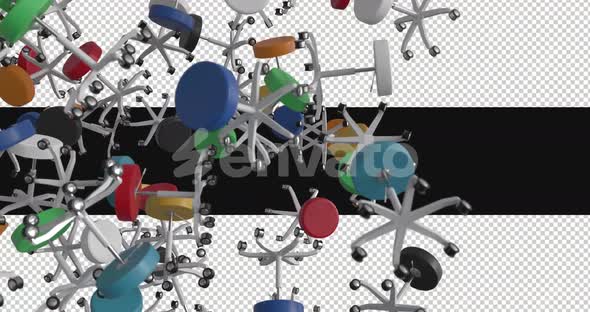 3D Rolling Stool Moving Across The Screen On Alpha, Backgrounds Motion ...