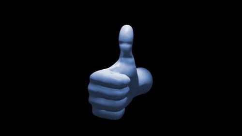 3D Thumbs Up Hand Gesture Animation Loop