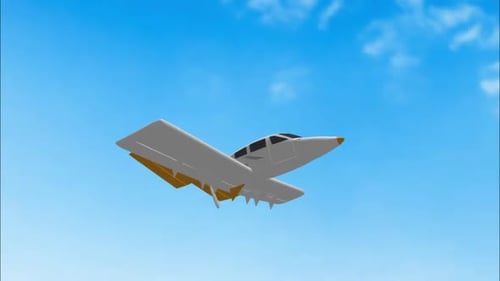 Animated Stylized 3D Airplane Flying Looping Animation