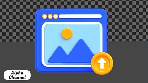 3D Social Media Post Image Upload and Share | Alpha Channel