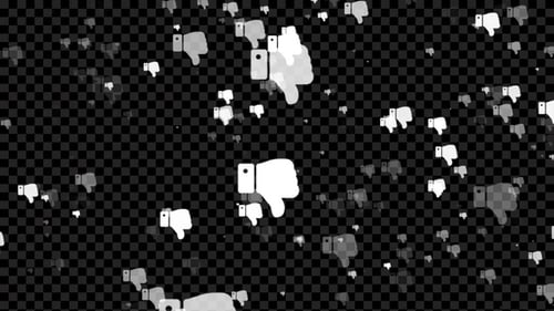 Animated Dislike Icons Flat Design Social Media Overlay