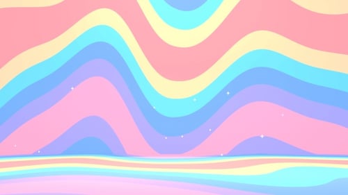 Wellenförmiger Regenbogenboden