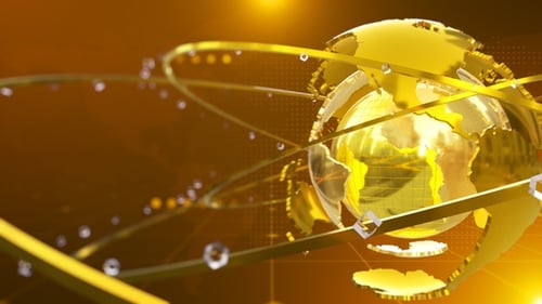 Golden Broadcast News Background Golden Loop V3
