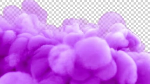 Purple Smoke Cloud Fluid Flow Transition