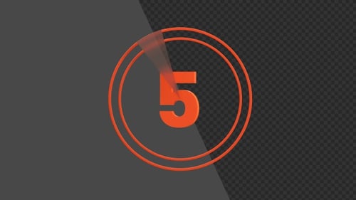 3D Animation of Old Movie Countdown | Alpha Channel