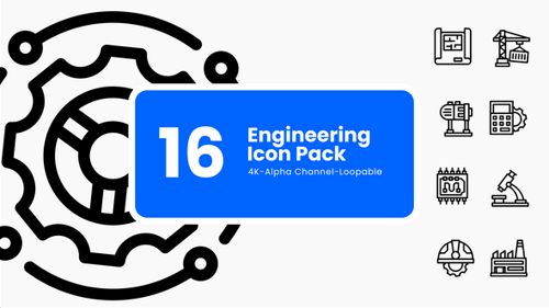 Engineering Line Icon Animation Pack