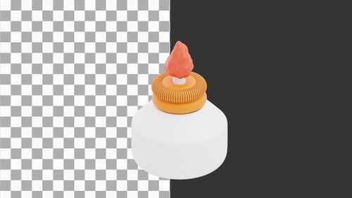 3D Animation of Energy-Efficient Burner with Precision Heat Control | Alpha Channel