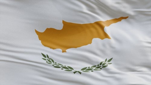 Realistic Waving Cyprus National Flag Loop Animation