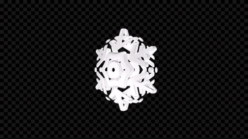 3D Snowflake Rotating Loop V14