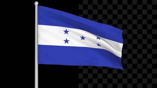Honduras National Flag Waving Loop