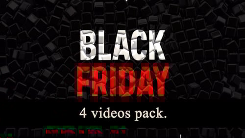 Animated 3D Cube Black Friday Sale Titles