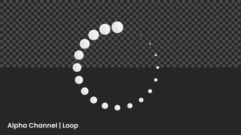 3D Rotating Abstract Loading Animation | Alpha Loop, Elements Motion ...