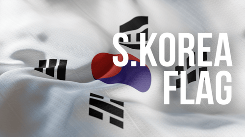 South Korea Fabric Flag