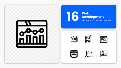 Programming & Dev Tools Animated Icons – Loopable Line Graphics in 4K